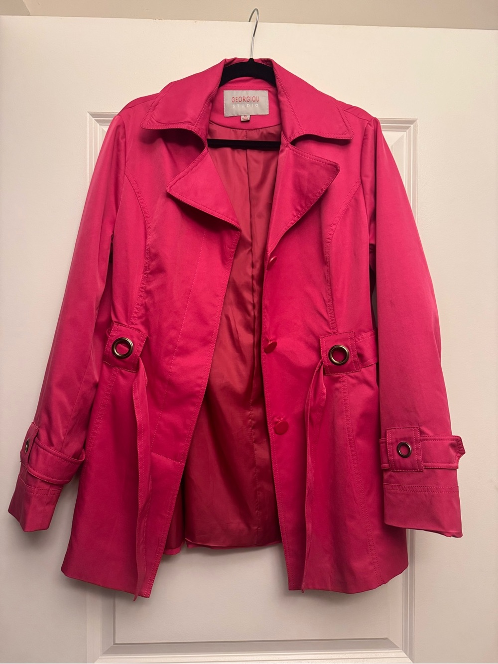 Vintage Hot Pink Trench Coat